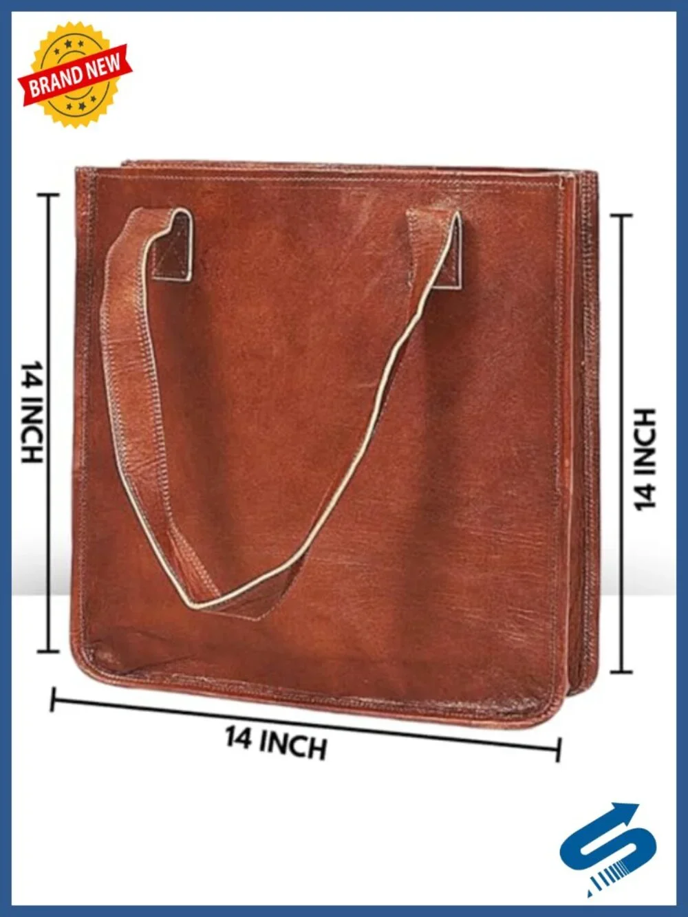Genuine Leather Handcrafted Tote Bag Women Shoulder Shopper Work Travel